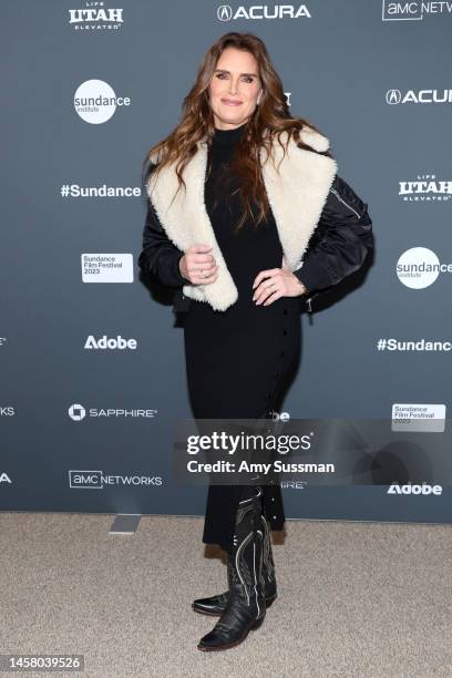 Brooke Shields attends the 2023 Sundance Film Festival "Pretty Baby: Brooke Shields" Premiere at Eccles Center Theatre on January 20, 2023 in Park...