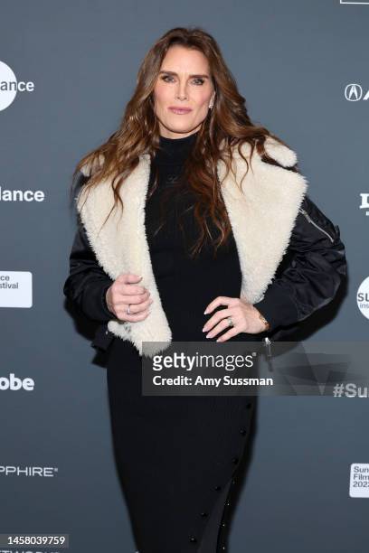 Brooke Shields attends the 2023 Sundance Film Festival "Pretty Baby: Brooke Shields" Premiere at Eccles Center Theatre on January 20, 2023 in Park...