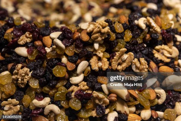 Trail mix lies on display at the 2023 International Green Week agricultural trade fair on January 20, 2023 in Berlin, Germany. The International...
