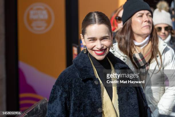 Actress Emilia Clarke attends the Sundance Film Festival on January 20, 2023 in Park City, Utah.