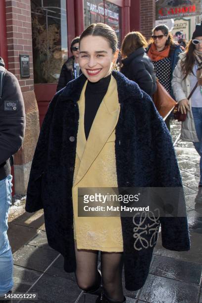 Emilia Clarke attends the Sundance Film Festival on January 20, 2023 in Park City, Utah.