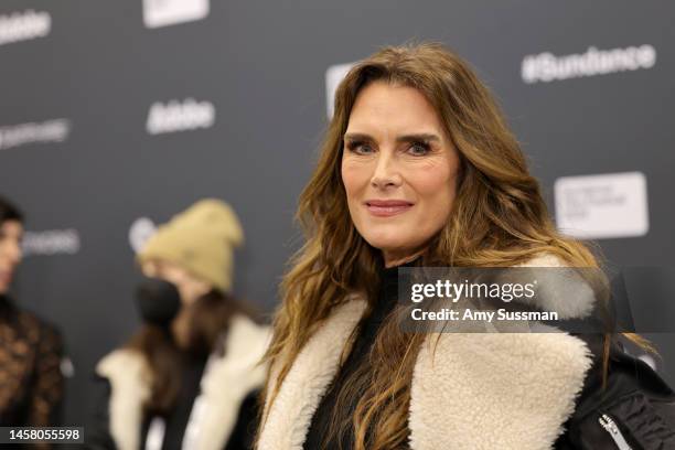 Brooke Shields attends the 2023 Sundance Film Festival "Pretty Baby: Brooke Shields" Premiere at Eccles Center Theatre on January 20, 2023 in Park...