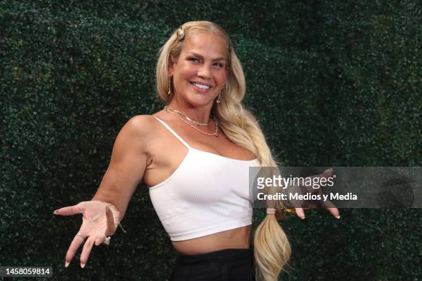 Niurka Marcos poses for photos during the press conference on the show 'La Drag Queen Soy Yo' on January 20, 2023 in Mexico City, Mexico.
