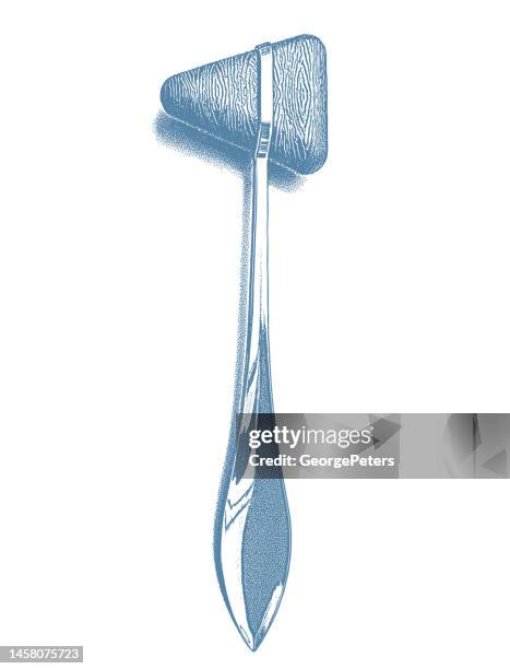 reflex hammer cut out on white background - reflex hammer white background stock illustrations