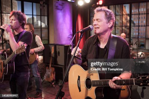 April 19: Michael and Kevin Bacon of The Bacon Brothers appear on the TV show PRIVATE SESSIONS on April 19th, 2009 in New York City.