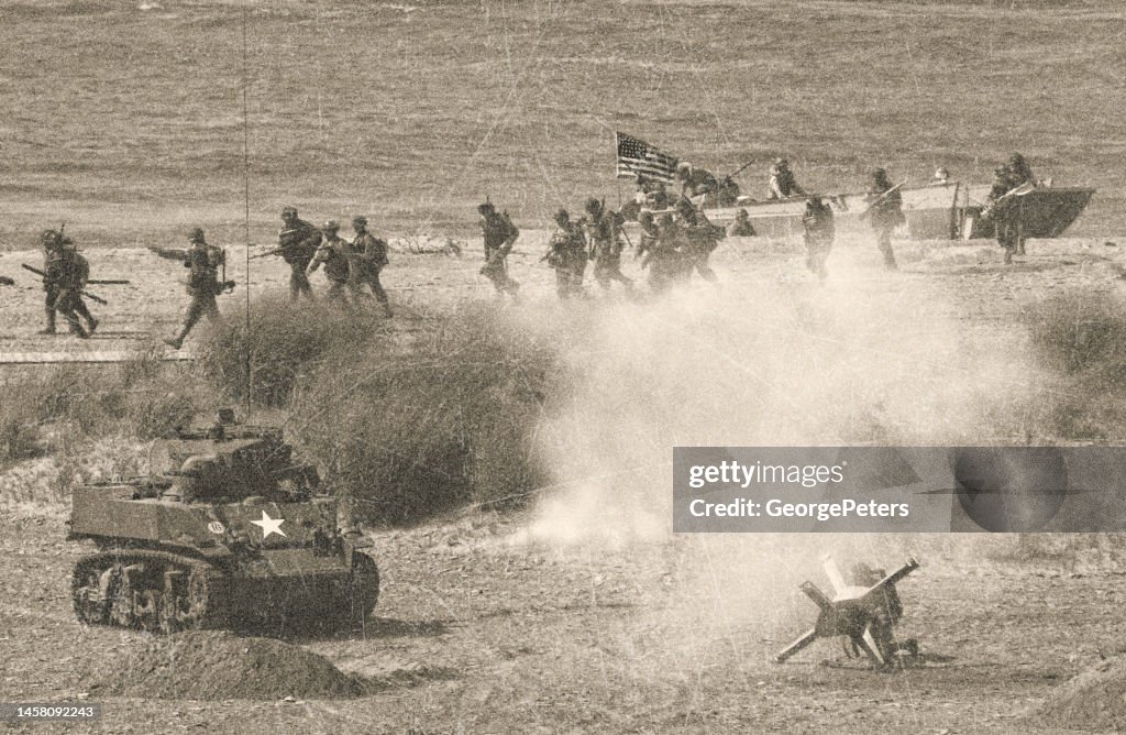 WW2 D Day Battle am Omaha Beach