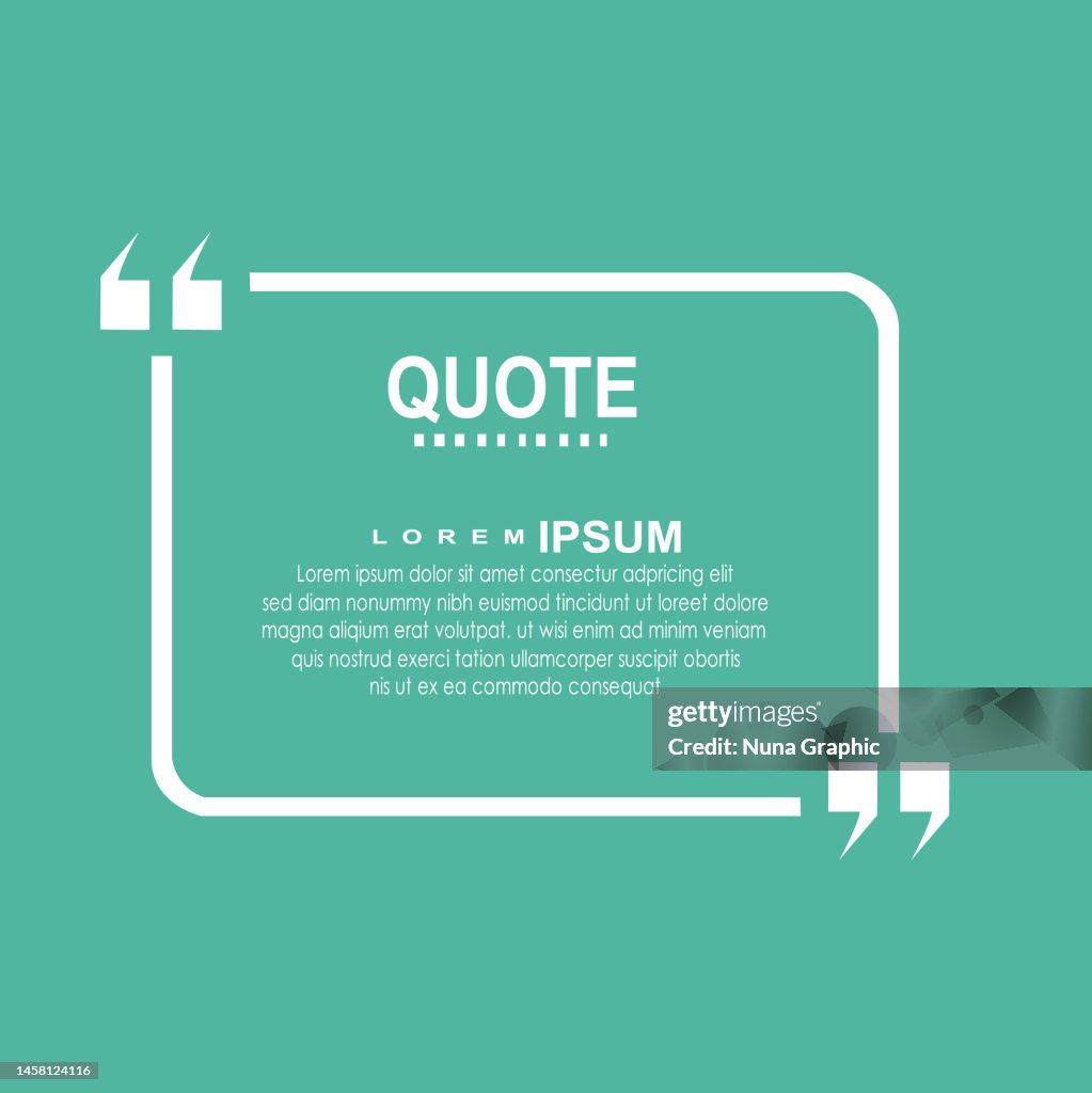 Quote Frame Vector High-Res Vector Graphic - Getty Images