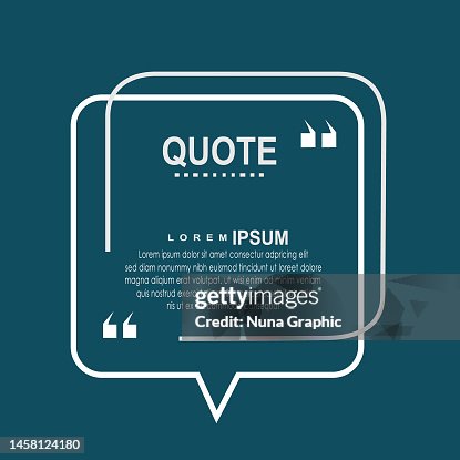 Quoat Frame Quote Frame Vector High-Res Vector Graphic - Getty Images