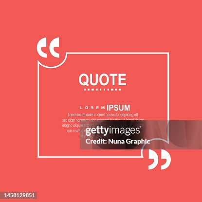 Quoat Frame Quote Frame Vector High-Res Vector Graphic - Getty Images