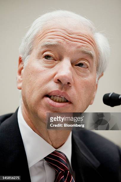 Cary Sherman, chairman and chief executive officer of the Recording Industry Association of America, speaks during a House Energy and Commerce...