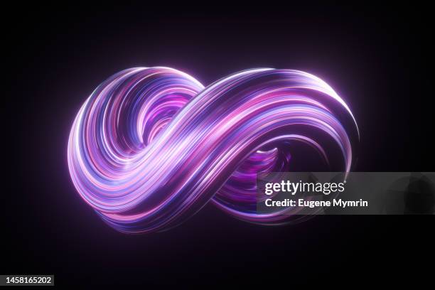 multicoloured infinity sign - speed line stock pictures, royalty-free photos & images