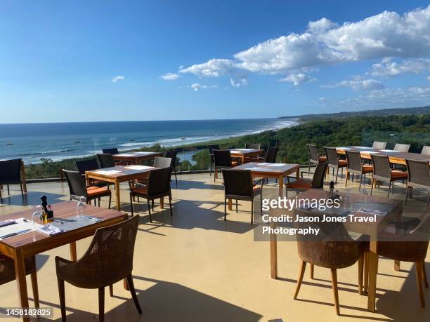 a restaurant with a spectacular view - nosara costa rica stock pictures, royalty-free photos & images