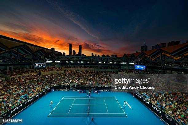 General view of Margaret Court Arena during the third round singles match between Andy Murray of Great Britain and Roberto Bautista Agut of Spain...
