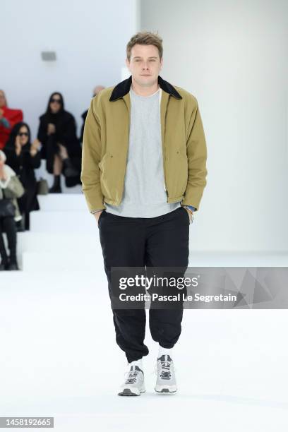 Loewe Creative Director Jonathan Anderson walks the runway at the Loewe Menswear Fall-Winter 2023-2024 show as part of Paris Fashion Week on January...