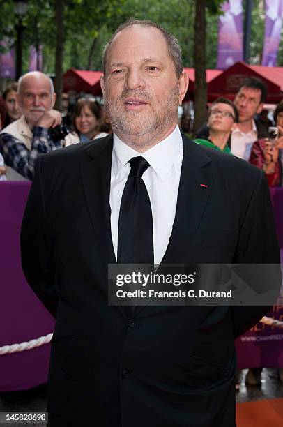 Harvey Weinstein arrives to the Champs-Elysees Film Festival at Cinema Gaumont Marignan on June 6, 2012 in Paris, France.