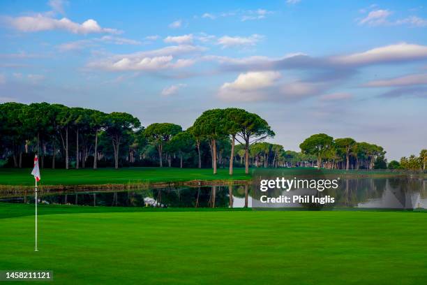 General view of the 1st green during Day Two of The Final Stage of Legends Tour Qualifying School at Gloria Golf Resort on January 21, 2023 in Belek,...