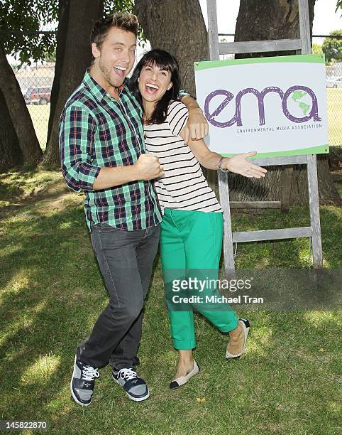 Lance Bass and Constance Zimmer attend The Environmental Media Association's 3rd Annual Garden Luncheon held at Carson Senior High School on June 6,...