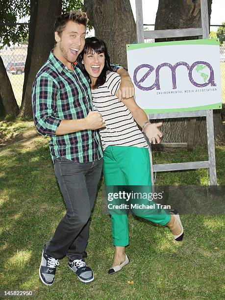 Lance Bass and Constance Zimmer attend The Environmental Media Association's 3rd Annual Garden Luncheon held at Carson Senior High School on June 6,...