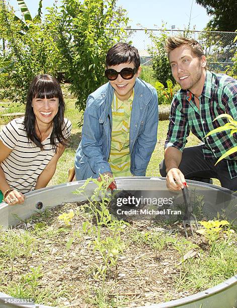 Constance Zimmer, Ginnifer Goodwin and Lance Bass attend The Environmental Media Association's 3rd Annual Garden Luncheon held at Carson Senior High...