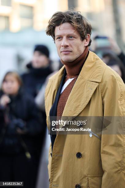 James Norton attends the Hermes Menswear Fall-Winter 2023-2024 show as part of Paris Fashion Week on January 21, 2023 in Paris, France.