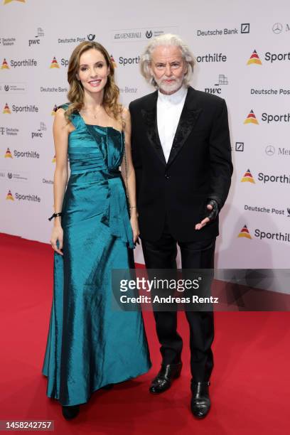 Giovanna Moreno and Hermann Bühlbecker attend the Ball des Sports 2023 gala at Festhalle Frankfurt on January 21, 2023 in Frankfurt am Main, Germany.