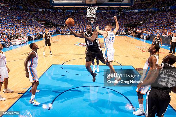 Playoffs: San Antonio Spurs DeJuan Blair in action vs Oklahoma City Thunder at Chesapeake Energy Arena. Game 3. Oklahoma City, OK 5/31/2012 CREDIT:...