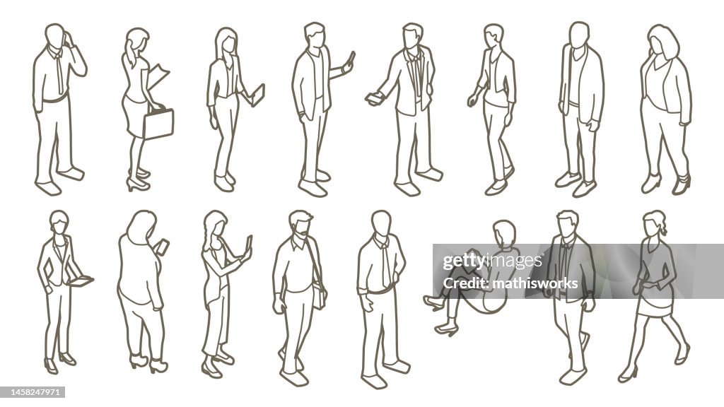People Outline.pdf Business People Outlines High-Res Vector Graphic - Getty Images