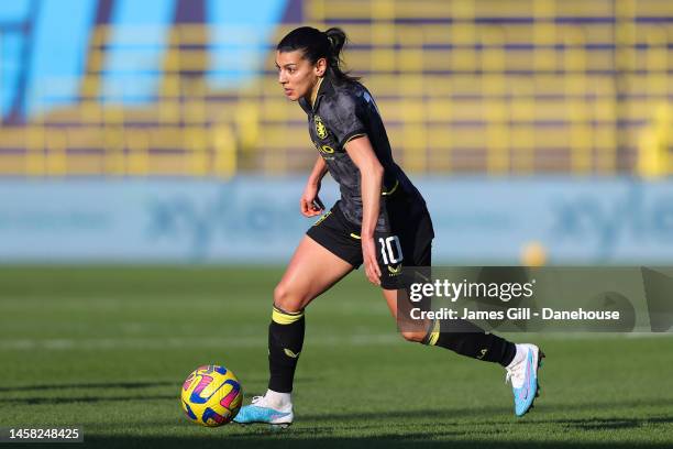 Kenza Dali of Aston Villa during the FA Women's Super League match between Manchester City and Aston Villa at The Academy Stadium on January 21, 2023...