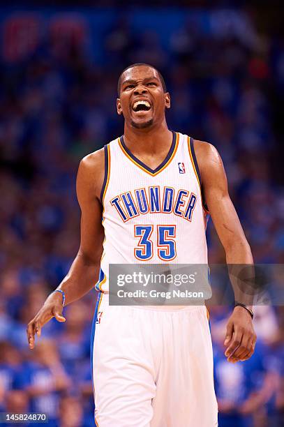 Playoffs: Oklahoma City Thunder Kevin Durant during game vs San Antonio Spurs at Chesapeake Energy Arena. Game 3. Oklahoma City, OK 5/31/2012 CREDIT:...