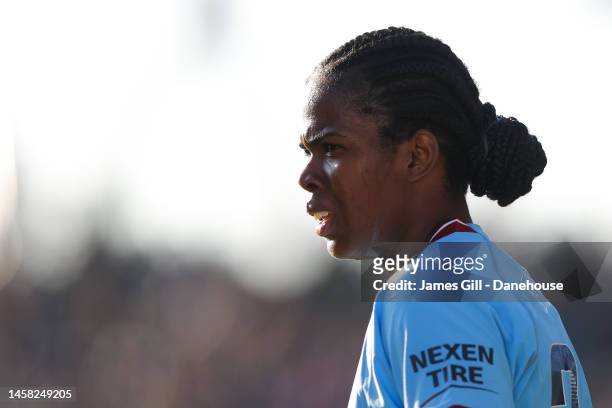 Khadija Shaw of Manchester City during the FA Women's Super League match between Manchester City and Aston Villa at The Academy Stadium on January...