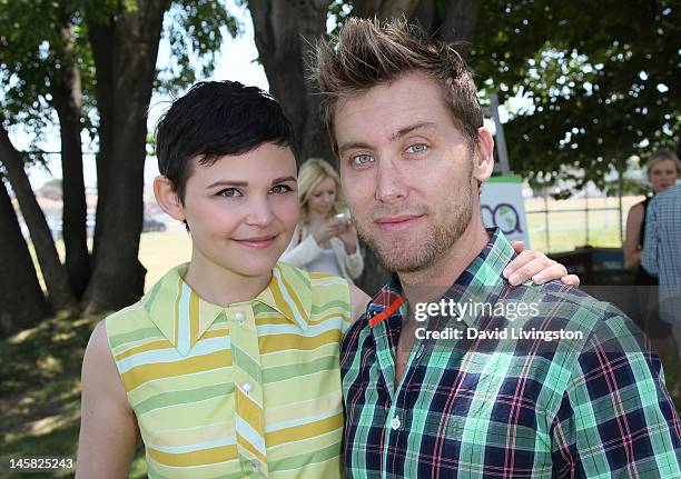 Actress Ginnifer Goodwin and recording artist Lance Bass attend the Environmental Media Association's 3rd Annual Garden Luncheon at Carson Senior...