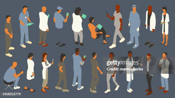 stockillustraties, clipart, cartoons en iconen met healthcare people - ergotherapie