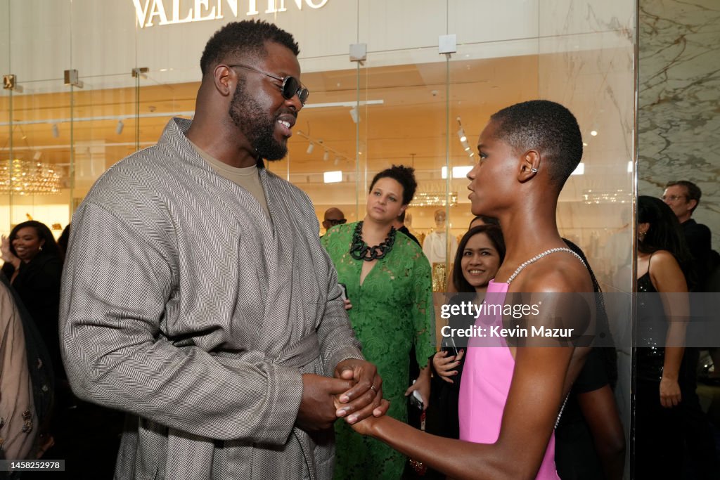 Winston Duke and Letitia Wright attend the Grand Reveal Weekend for