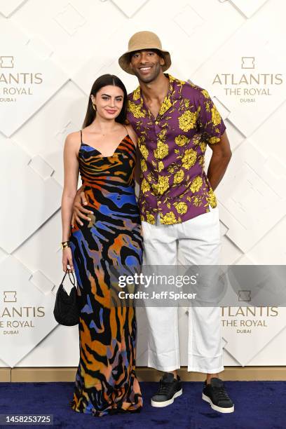 Rachael Kirkconnell and Matt James attend the Grand Reveal Weekend for Atlantis The Royal, Dubai's new ultra-luxury hotel on January 21, 2023 in...