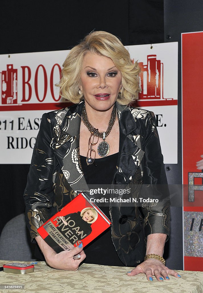 Joan Rivers Signs Copies Of Her Book "I Hate Everyone Starting With Me"