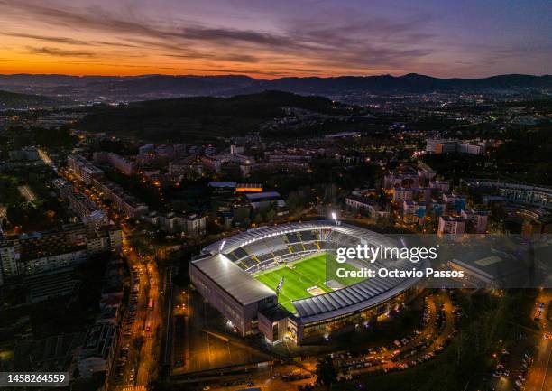 General view outside of the stadium Dom Afonso Henriques prior the Liga Portugal Bwin match between Vitoria Guimaraes and FC Porto at Estadio Dom...