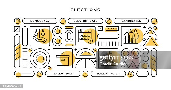 Election Vs Graphics Elections Infographic Concept With Geometric Shapes And Democracy ...