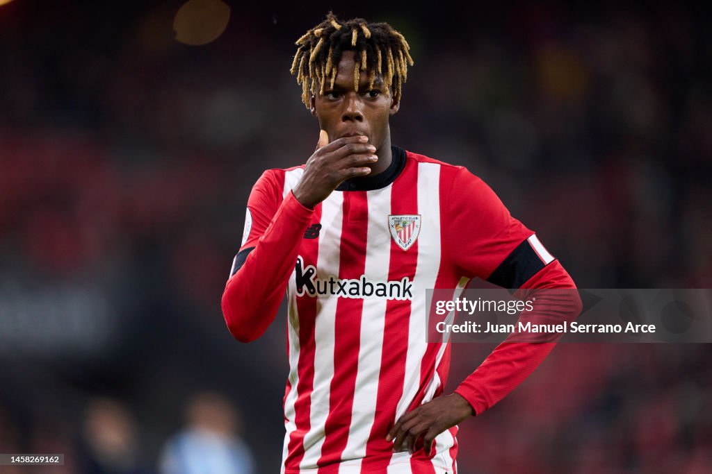 Nico Rey Nico Williams Jr of Athletic Club reacts during the Copa del Rey ...