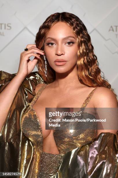 Beyoncé attends the Atlantis The Royal Grand Reveal Weekend, a new ultra-luxury resort on January 21, 2023 in Dubai, United Arab Emirates.