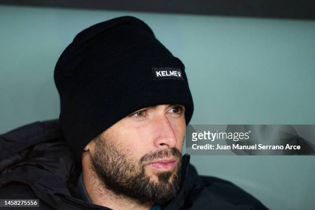 Aleix Vidal of RCD Espanyol looks on during the Copa del Rey round of 16 match between Athletic Club and RCD Espanyol at San Mames Stadium on January...