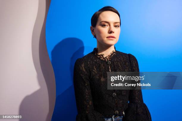 Daisy Ridley visits The IMDb Portrait Studio at Acura Festival Village on Location at Sundance 2023 on January 21, 2023 in Park City, Utah.