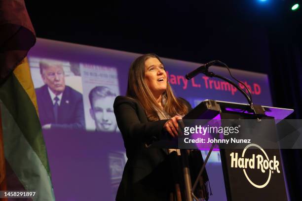 Mary L. Trump speaks during Jim Owles Winter Pride Gala Award Ceremony at Hard Rock Cafe - Times Square on January 20, 2023 in New York City.