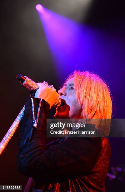 Def Leppard's Joe Elliott performs at YouTube Presents Def Leppard At The House Of Blues at House of Blues Sunset Strip on June 6, 2012 in West...