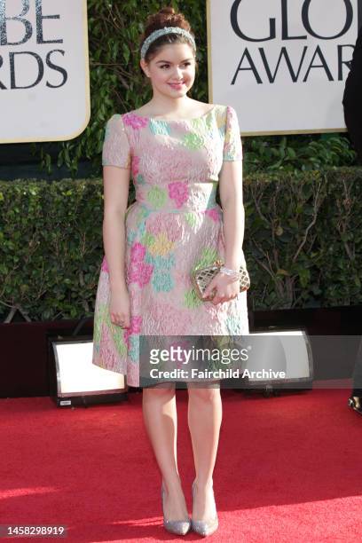 Ariel Winter attends the 70th annual Golden Globe Awards at the Beverly Hilton. Winter wears Valentino with a Jennifer Behr headpiece, Open Hearts...