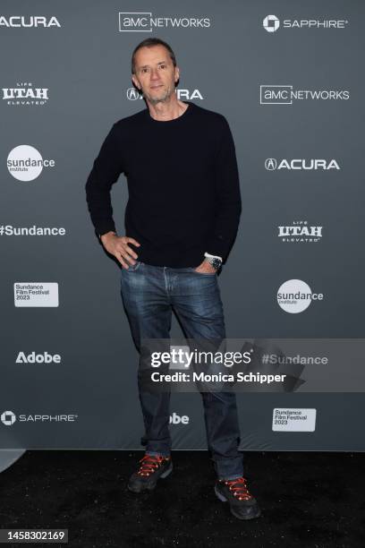 Producer John Battsek attends the 2023 Sundance Film Festival "The Deepest Breath" Premiere at Library Center Theatre on January 21, 2023 in Park...