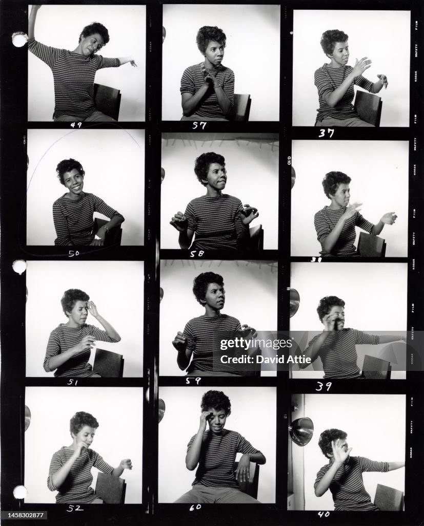 Vintage Contact Sheets of Lorraine Hansberry Portrait Session in 1959
