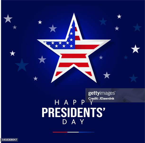 ilustraciones, imágenes clip art, dibujos animados e iconos de stock de feliz concepto de febrero del día de los presidentes. diseño de plantilla, póster con texto - presidents day