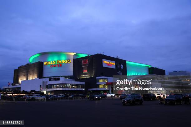 General view of the Wells Fargo Center prior to the NFC Divisional Playoff game between the New York Giants and Philadelphia Eagles at Lincoln...