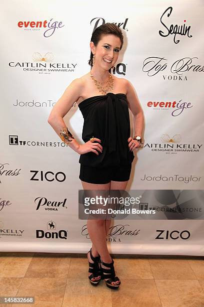 Designer Caitlin Kelly Previews Luxury Swimwear Collection on June 6, 2012 in New York City.
