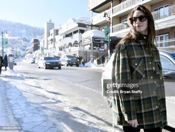 Actress Anne Hathaway attends the 2023 Sundance Film Festival on January 21, 2023 in Park City, Utah.